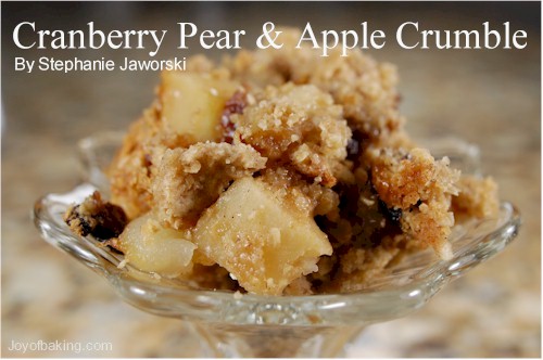 Cranberry Pear & Apple Crumble Recipe