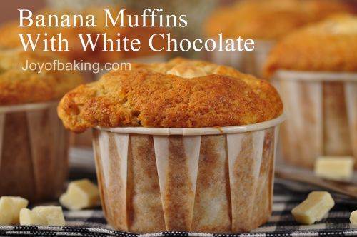 Banana Muffins With White Chocolate Recipe