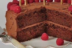 Chocolate Butter Cake covered with Chocolate Frosting