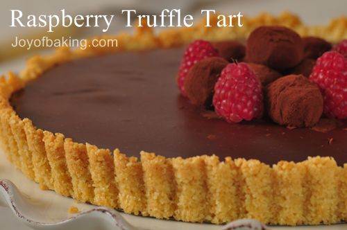 Raspberry Truffle Tart Recipe - Joyofbaking.com *Tested ...